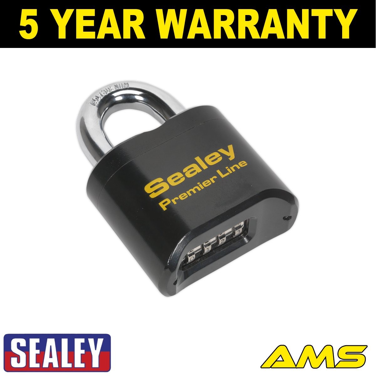 Sealey Premier� Steel Body Combination Padlock 62mm PL603