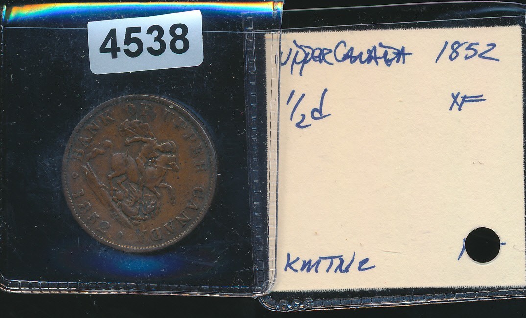 UPPER - CANADA - 1/2 PENNY - TOKEN 1852 - #4538