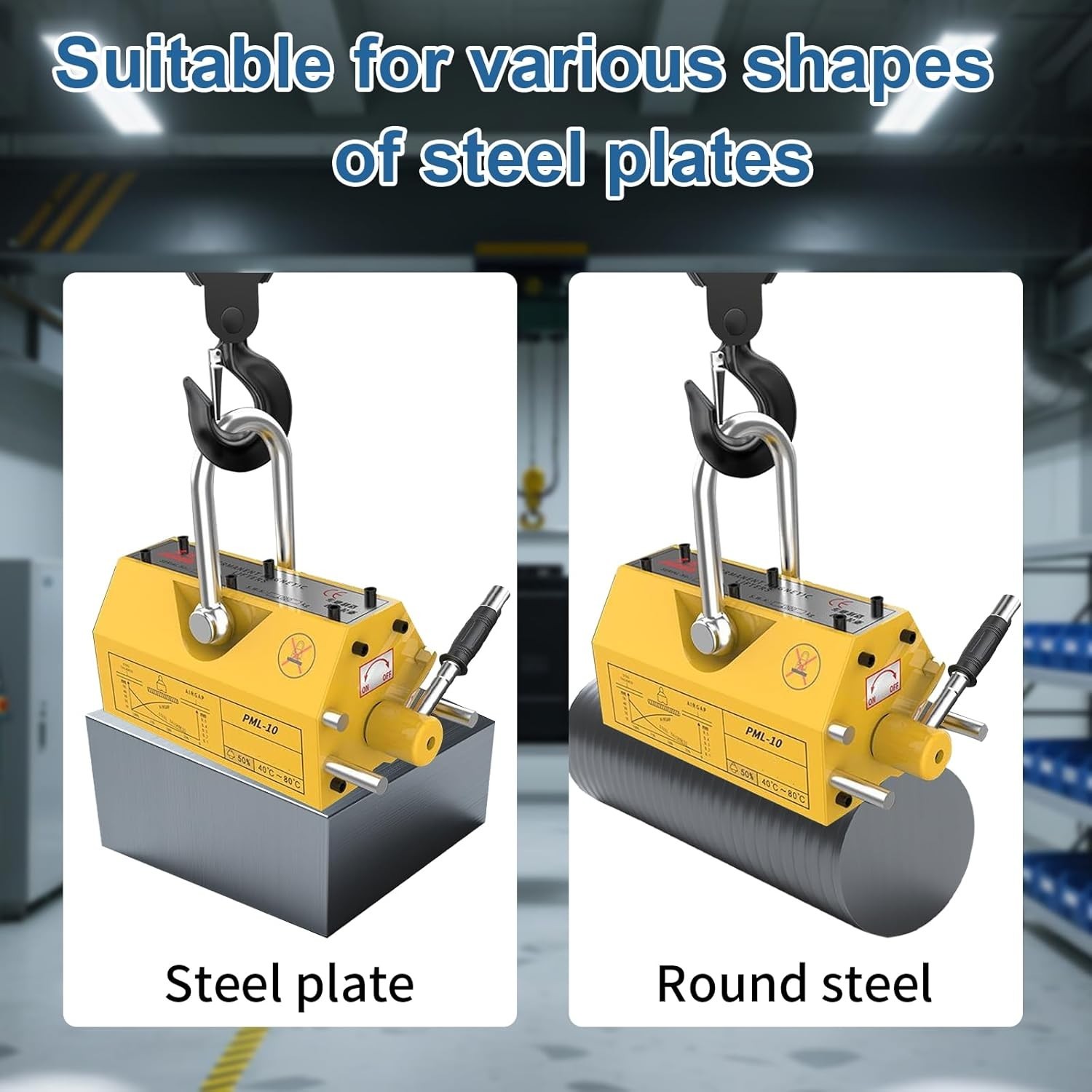 Robust 440 lb Magnetic Lifter with Chrome Hook – Effortless Lifting Solutions
