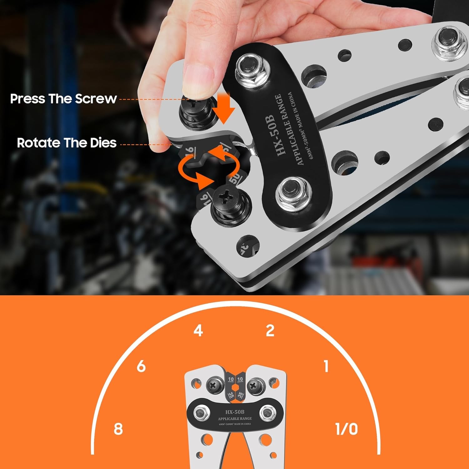Kuject Battery Cable Lug Crimping Tool Kit