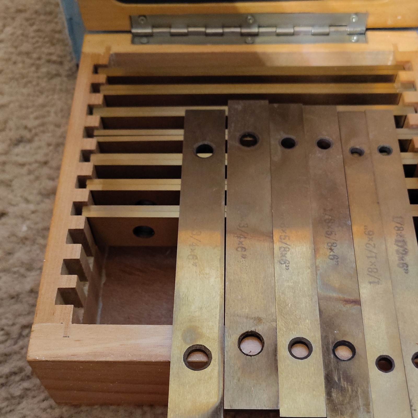 Rectangular Spacer Block Set in Wooden Storage Case