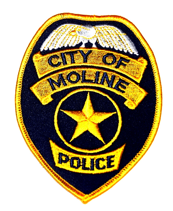 MOLINE ILLINOIS IL Police Patch GOLD STAR EAGLE 3A