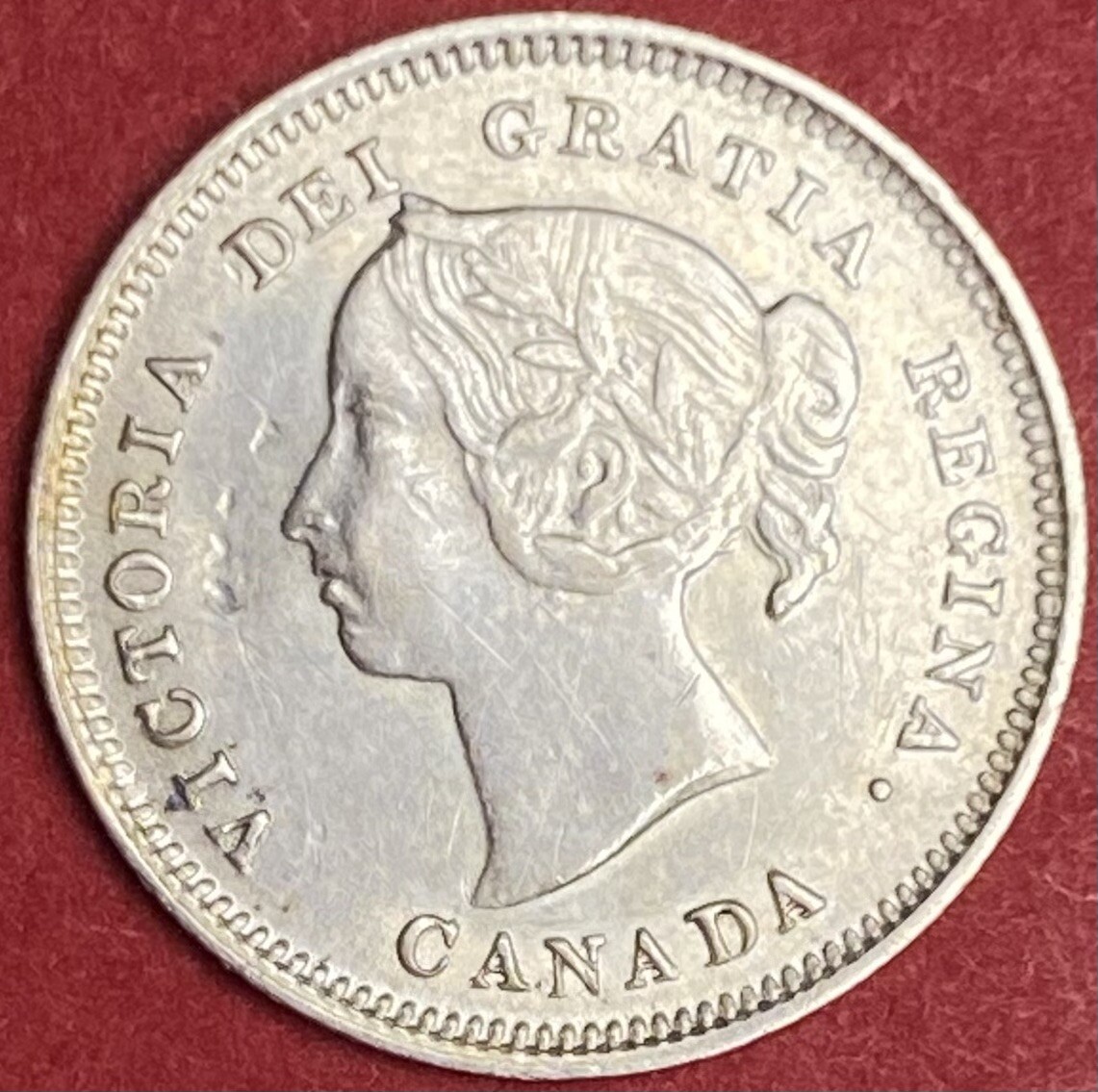 1890H Canada 5 Cents - EF - Bent Trend 100$ Lot#5235