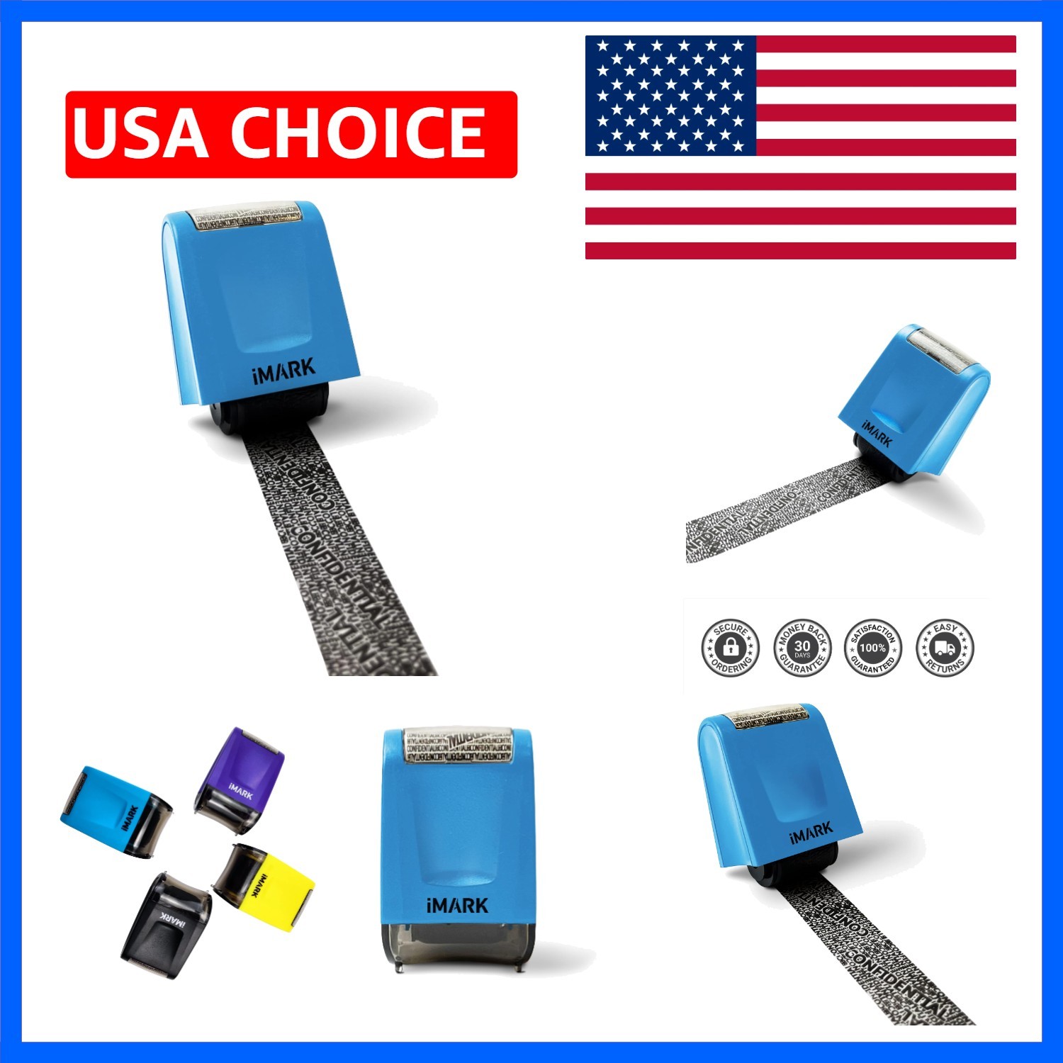 Identity Theft Protection Roller Stamp, Privacy Confidential and Address Bloc...