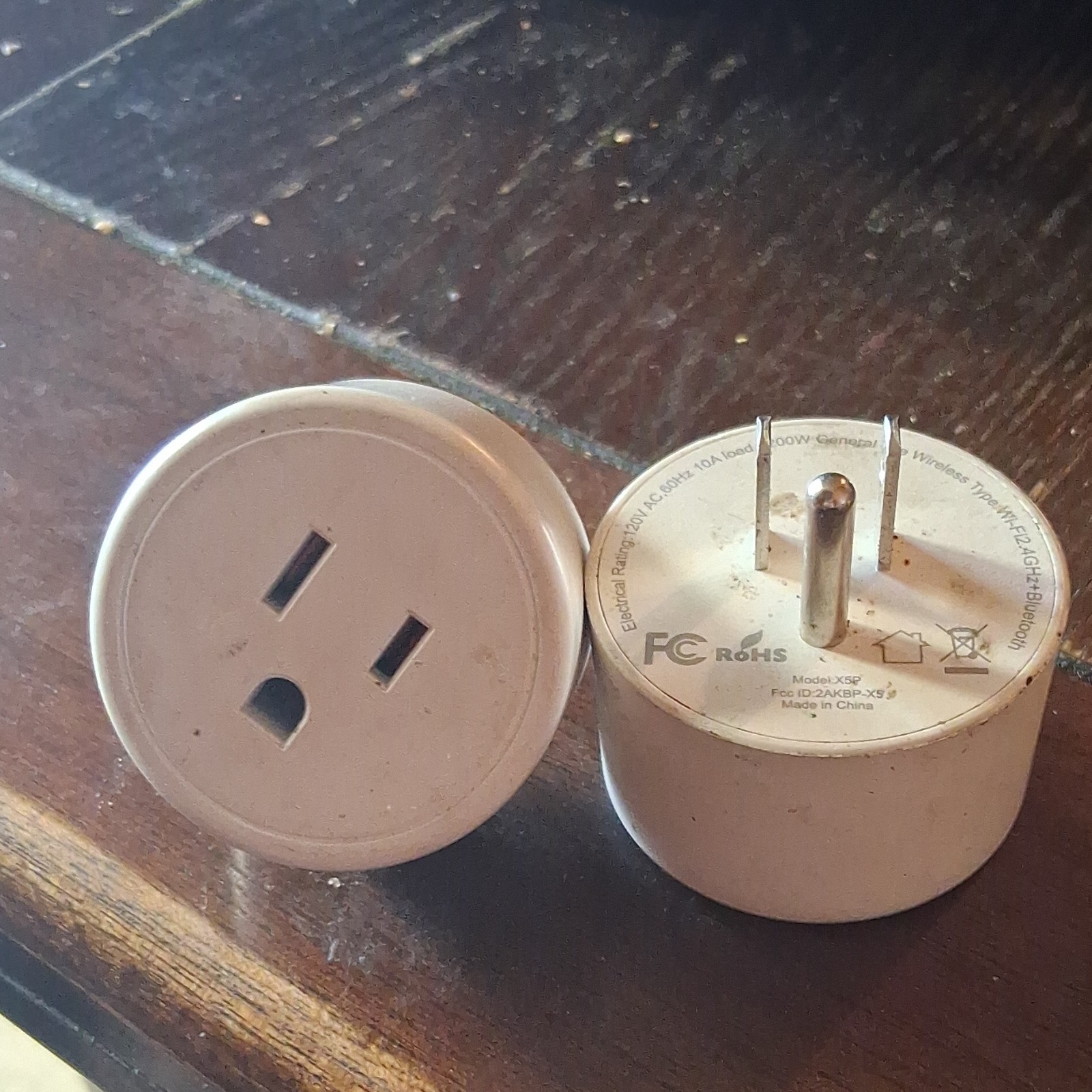 X5P Smart Plug Wi-Fi 2.4GHz + Bluetooth, 120V 10A 1200W White Type B