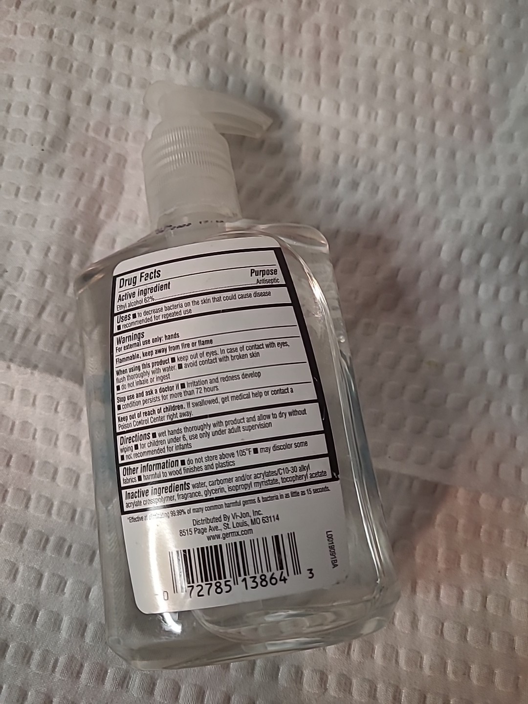 Germ-X Moisturizing Hand Sanitation GEL 8oz