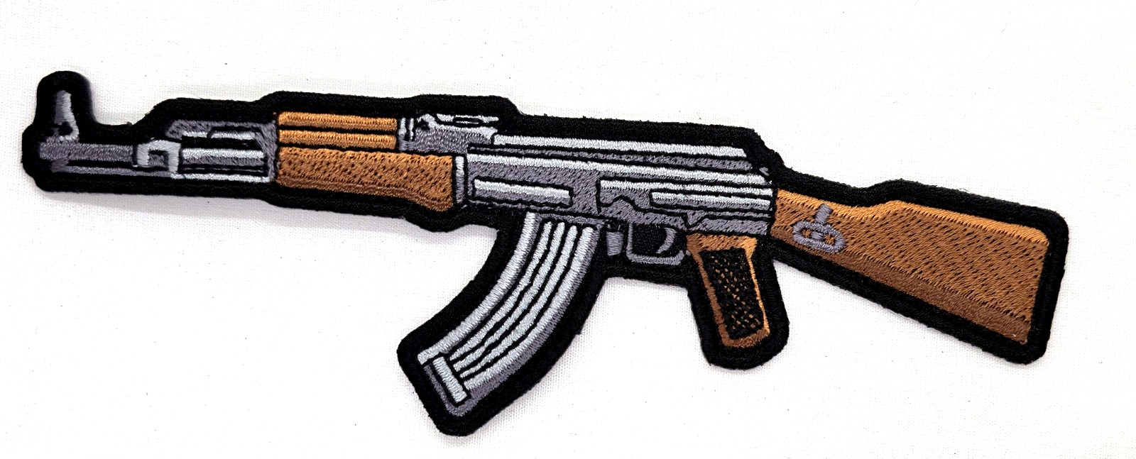 AK-47 Iron On Sew On Embroidered Patch 6"x 2"