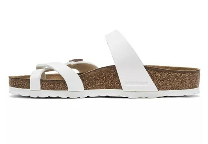 BIRKENSTOCK MAYARI SANDALS WOMEN WHITE BIRKO FLOR STRAPS 1014190 REGULAR WIDTH