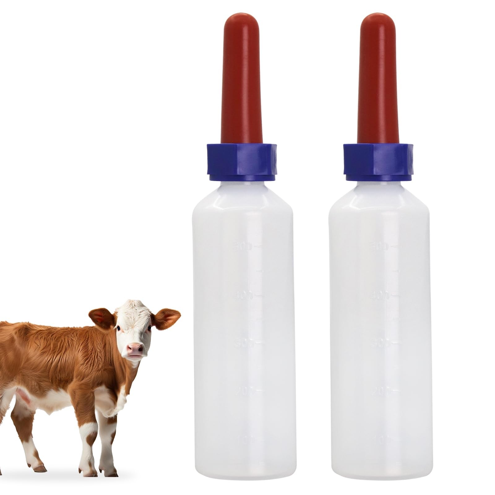 2PCS Calf Feeder Milk Bottle Livestock Drinking Bottles Calves Nursing Milk F...