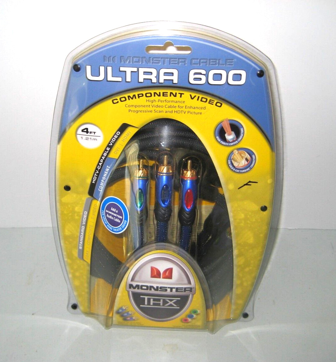 Monster THX Ultra 600 4 Ft. Component Video Cables Sealed L@@K! LQQK!
