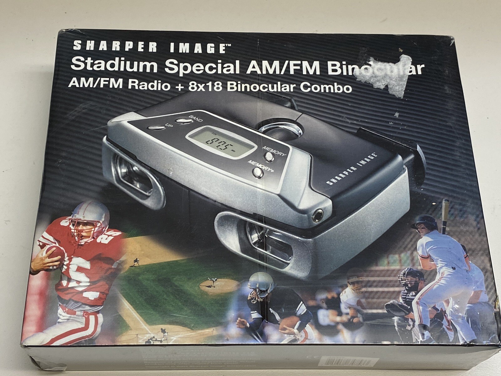 AM/FM RADIO BINOCULARS,SHARPER IMAGE AK310 8X18 COMBO,DIGITAL,STADIUM SPECIAL!!!