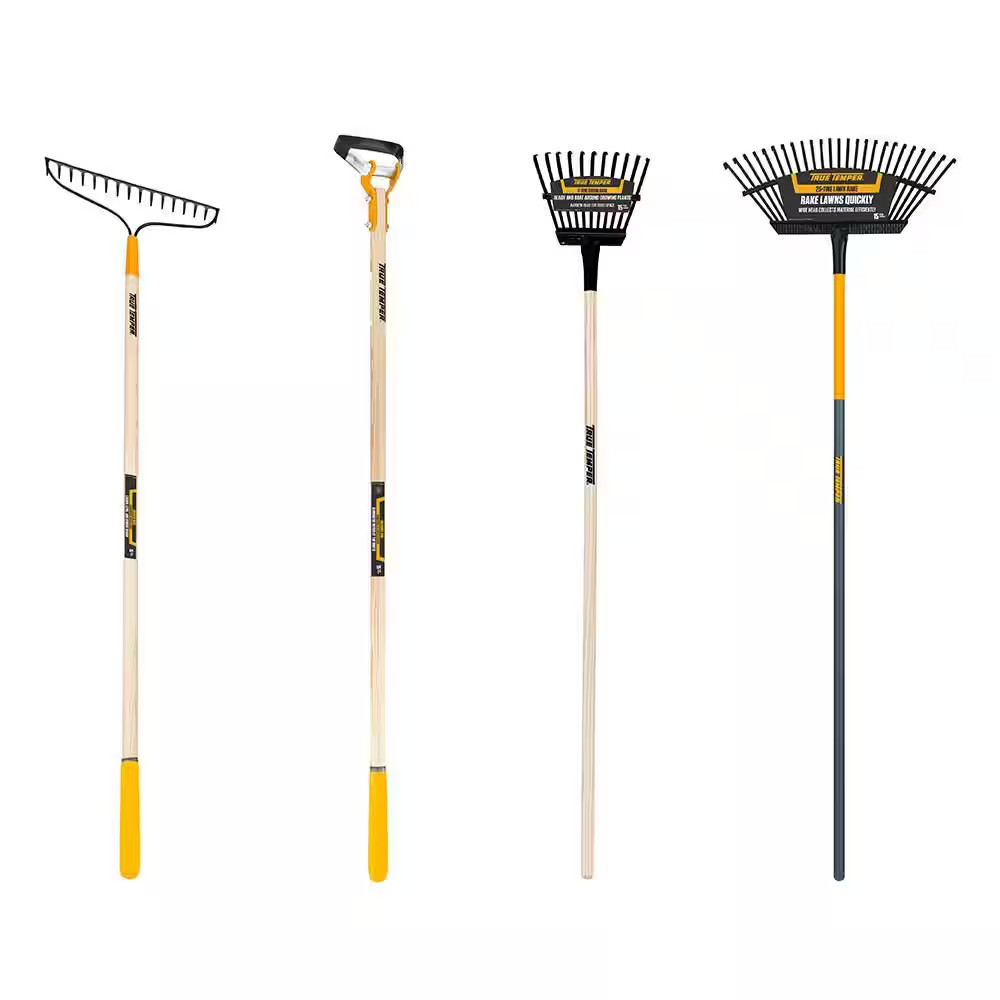 48-57 In. Hardwood/Aluminum Handle Steel/Aluminum Tine Rake Combo Set