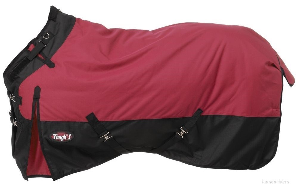 Winter Horse Turnout Blanket - 1200D - Snuggit Neck - BURGUNDY - Sz 69"to 84"