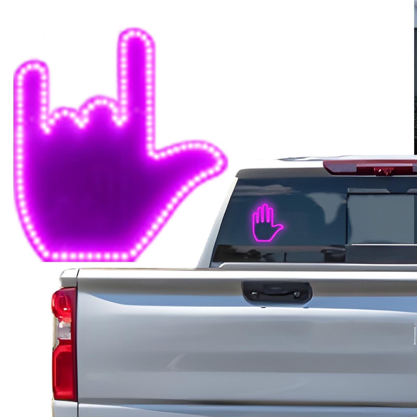 Glohand Finger Car Light, Glogesture Finger Flicker Lights, Light Up Hand Ges...