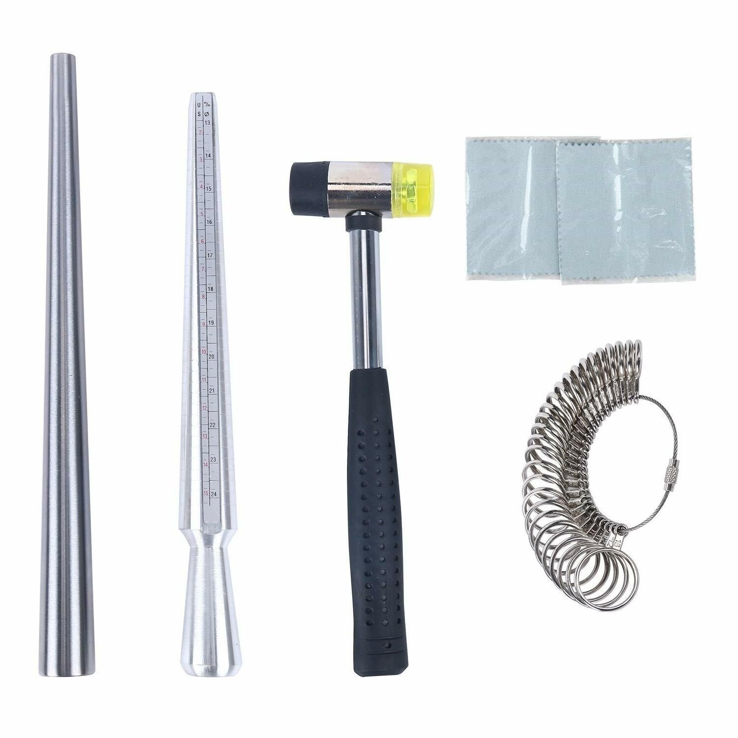 Ring Mandrel Sizer Tool Metal Mandrel Finger Measuring Stick Ring Sizer Guage