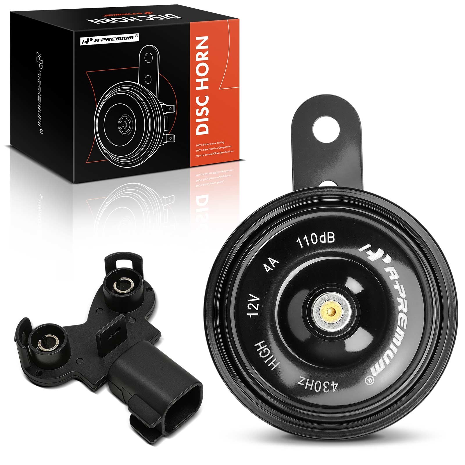 A-Premium Metal Disc Horn w/ 1 Connector for Ford Focus Chevrolet Buick Volvo