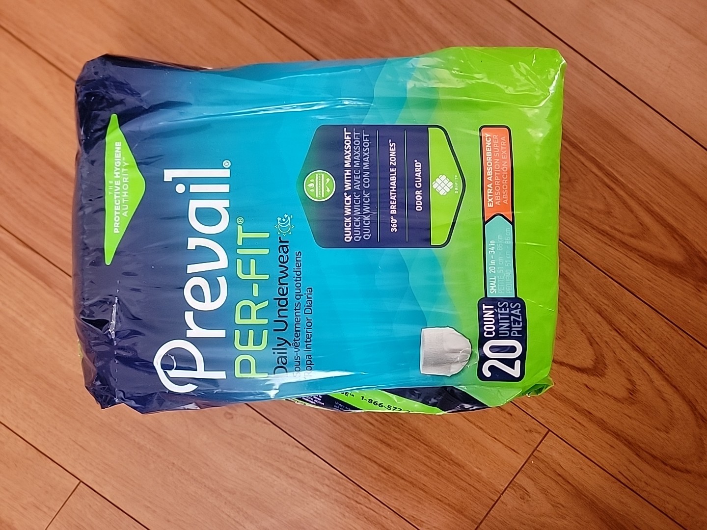 Prevail Per-Fit Daily Underwear Pull On Unisex SMALL PF511- 20 Count/1 Pack.