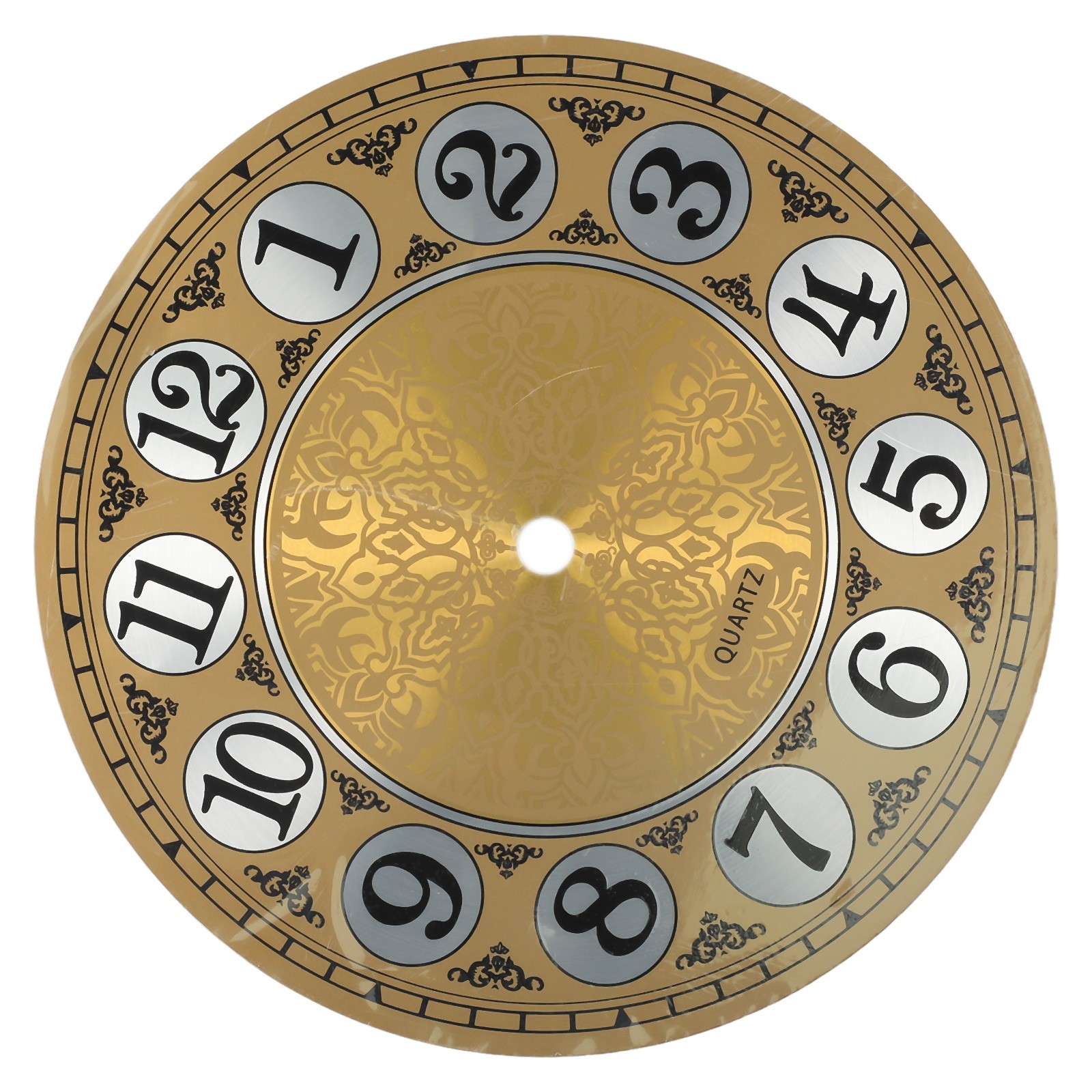 Aluminium Wall Clock Face for DIY Projects Featuring Clear Arabic Numerals