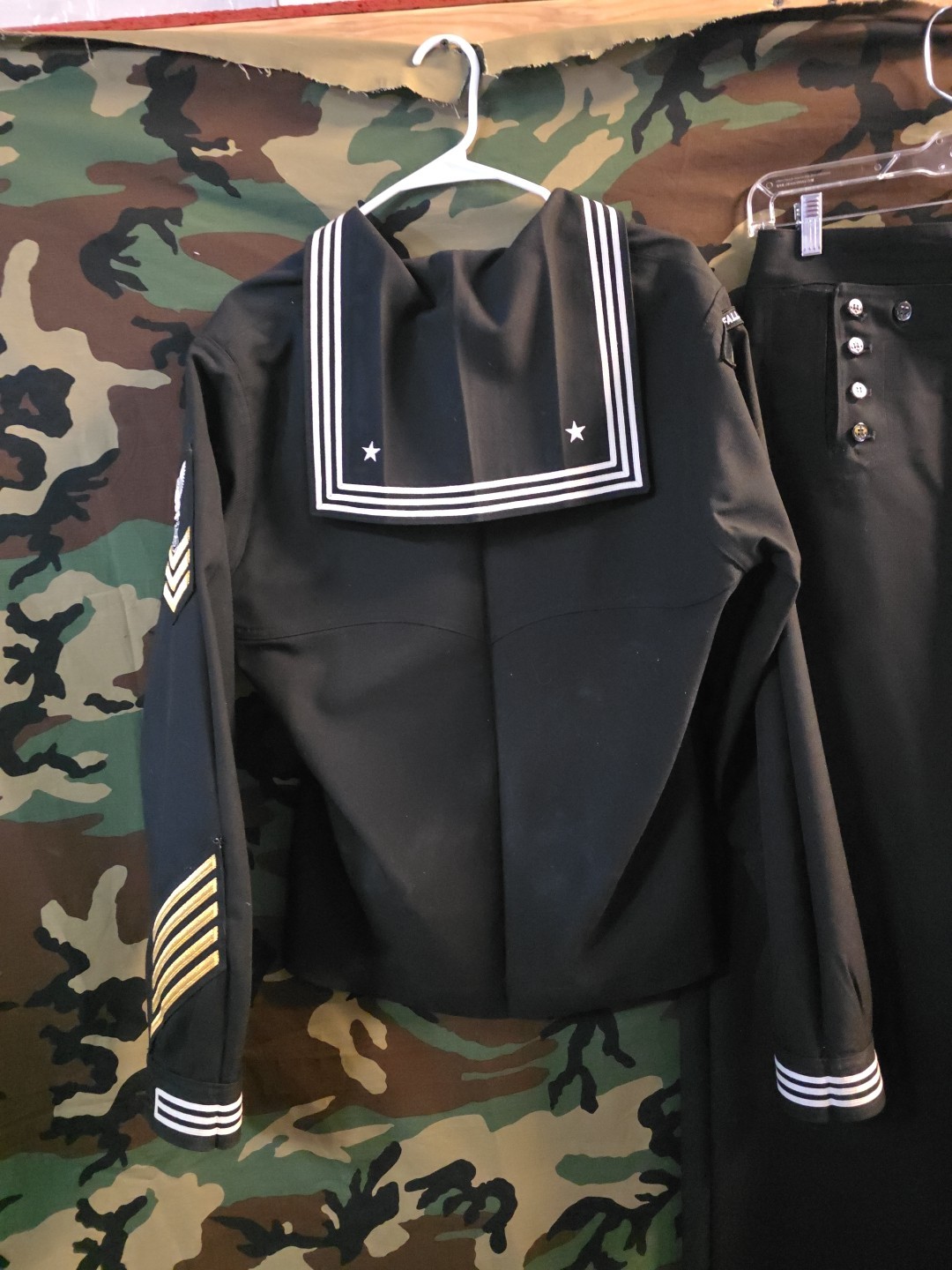 USN NAVY CRACKER JACKS TOP AND BOTTOM SET