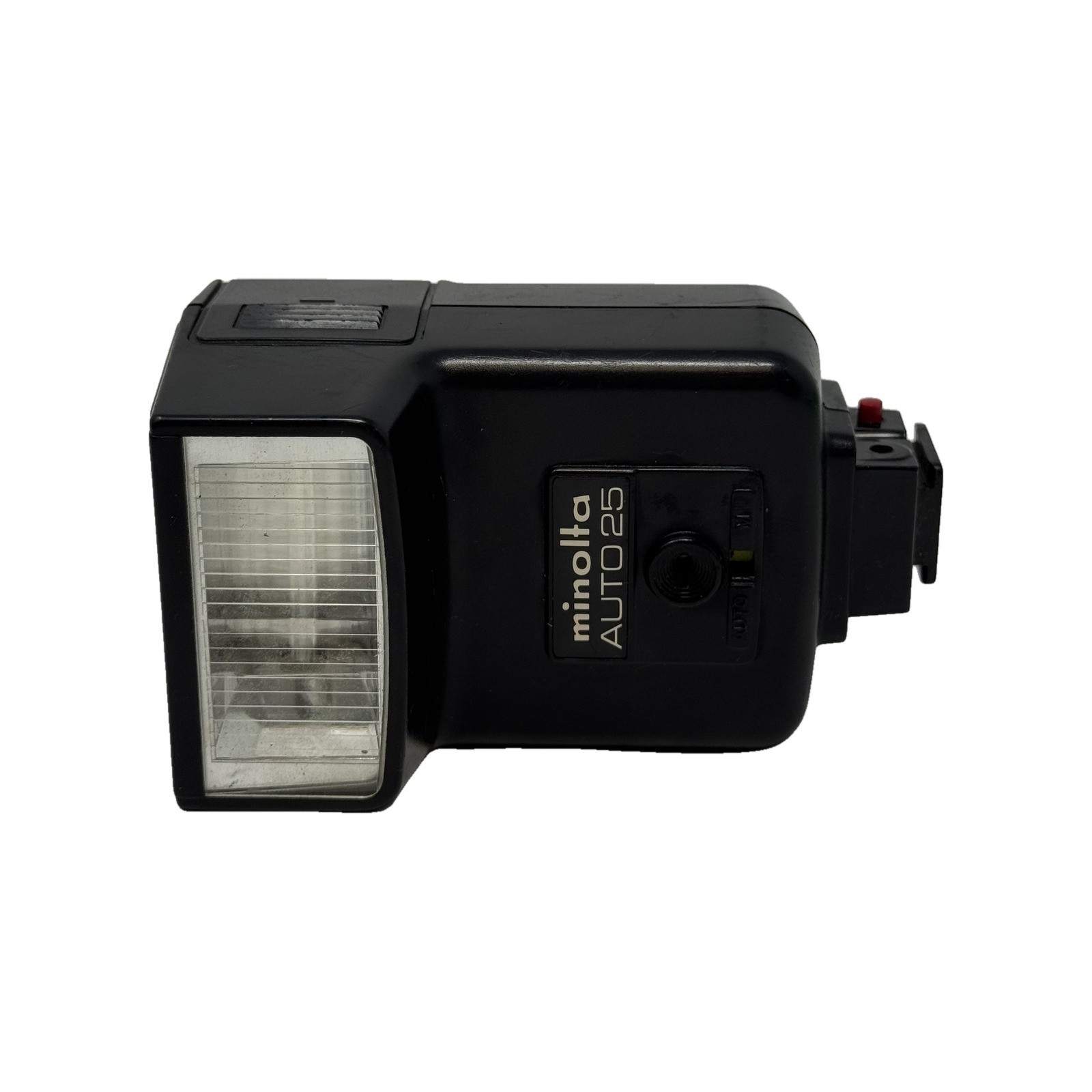 Minolta Auto 25 Electronic Flash Shoe Mount Japan FOR PARTS Battery Corrosion