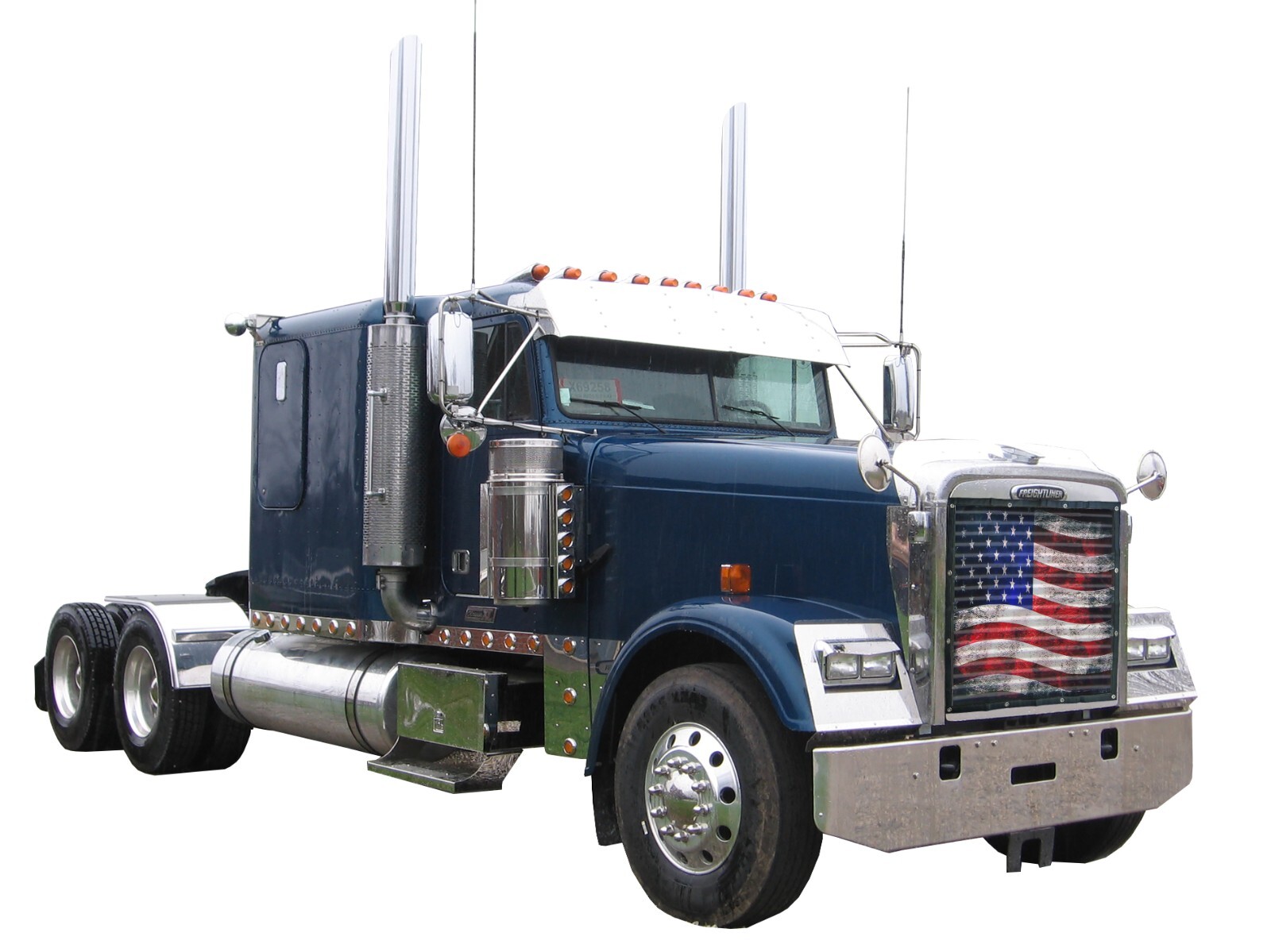Freightliner FLC120 Premium Mesh Old Glory Bug Screen