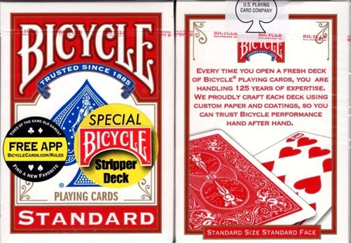 Bicycle Stripper Deck Playing Cards (Red)