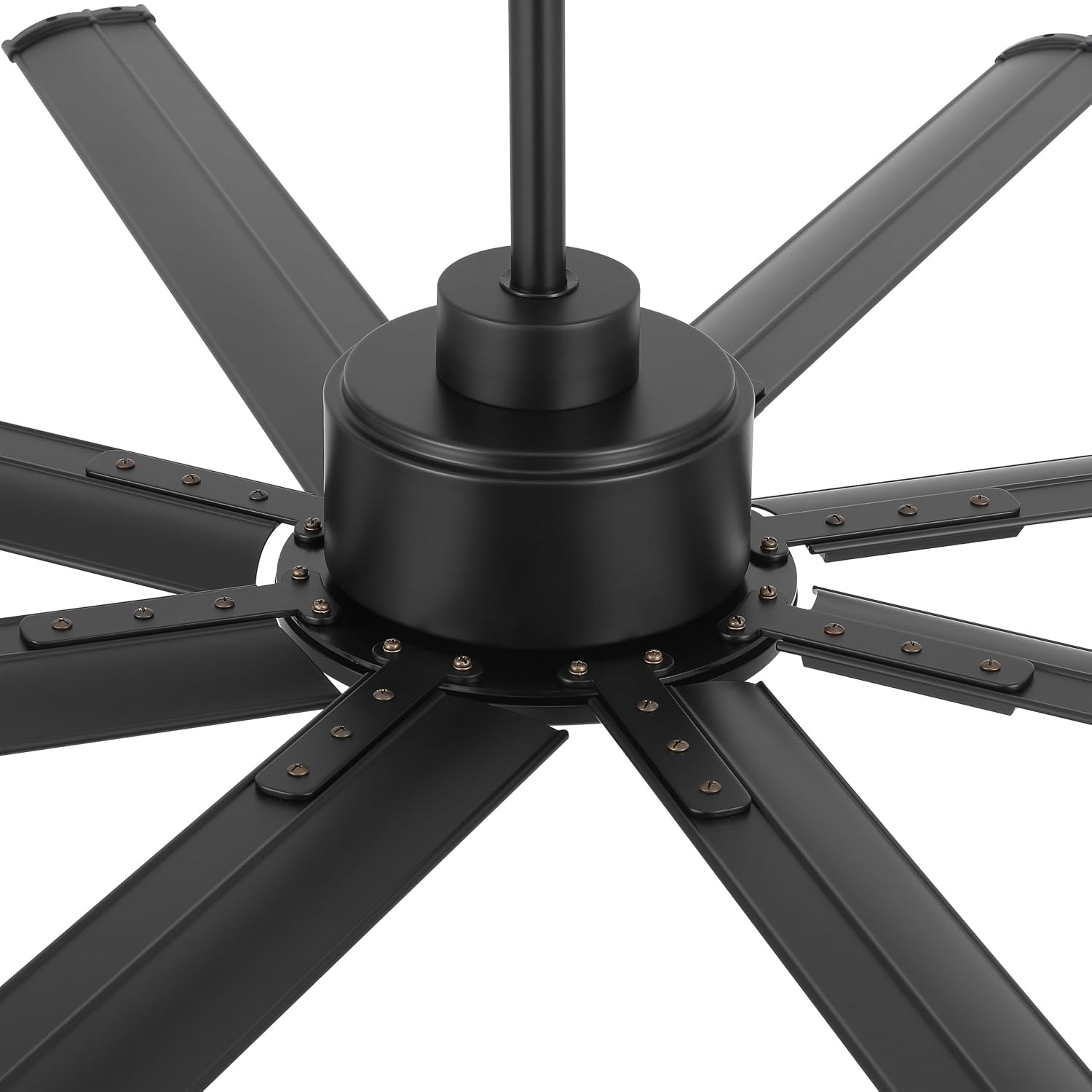 72" Ceiling Fan No Light, Reversible DC Motor, 6 Speed Remote Control, Industria