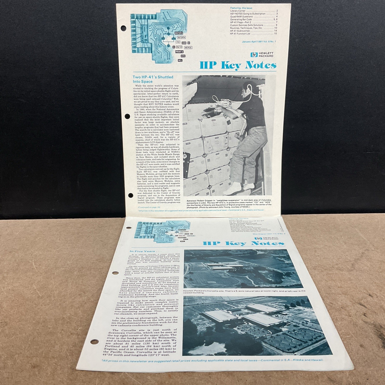 Hewlett Packard HP Key Notes 1981 January - April May - August Vol. 5 No. 1 & 2