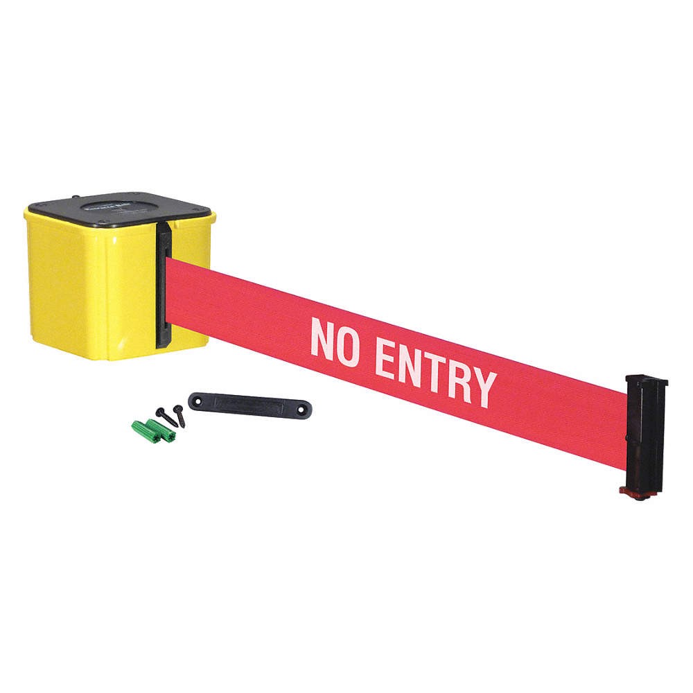 RETRACTA-BELT WM412YW20-NE-RE Retractable Belt Barrier,20 ft.,Red 40CK57