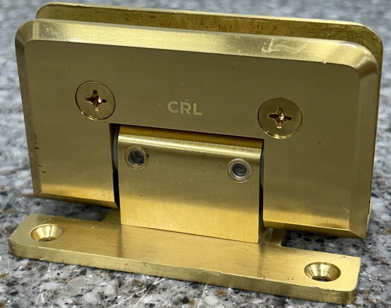 CRL Cologne 037 Series Wall Mount 'H' Back Plate Hinge Satin Brass C0L037SB 4"