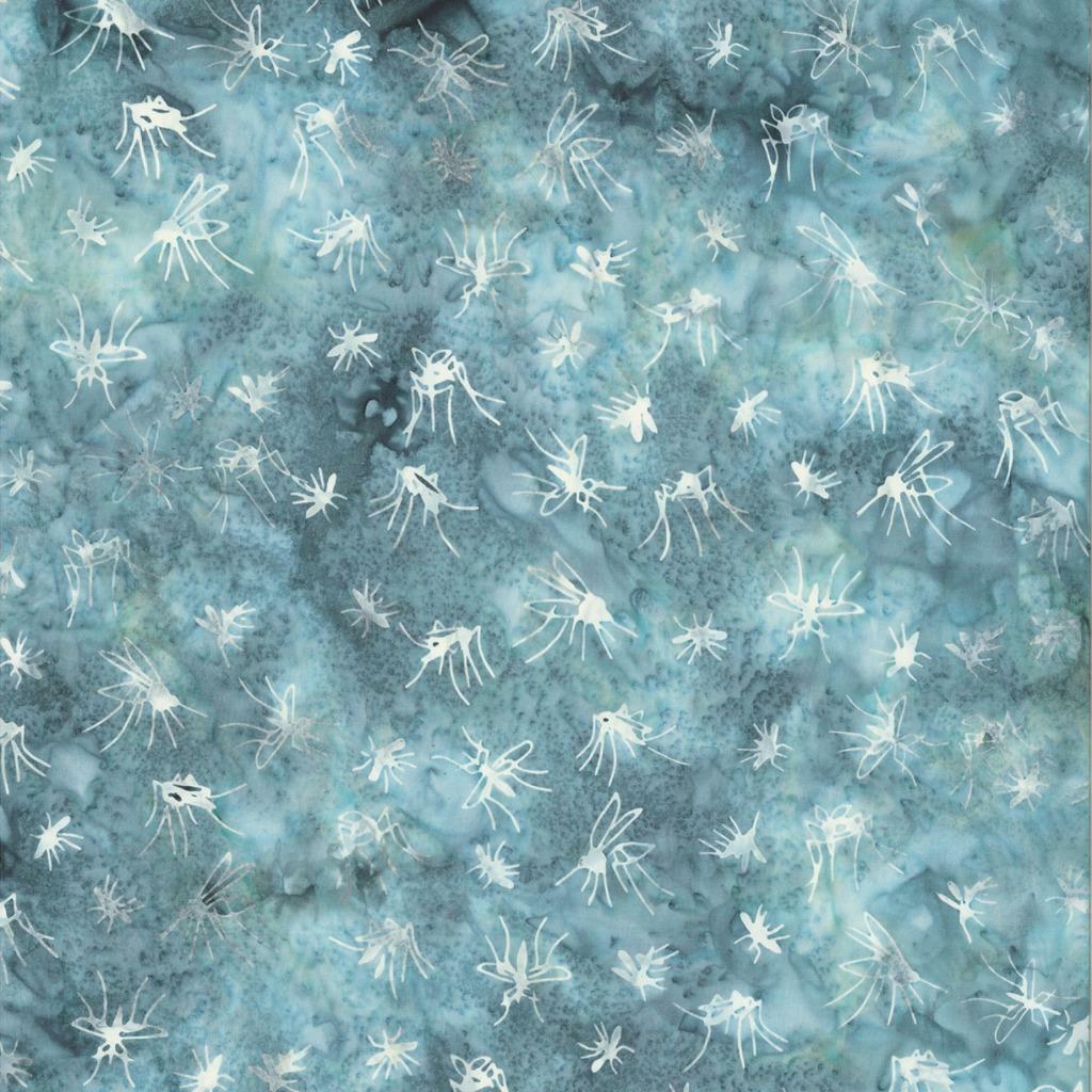 Hoffman Fabric ~ Mosquitos - Spa ~  Bali Batik Alaska ~ ~ 1/2 yard ~ 100% Cotton