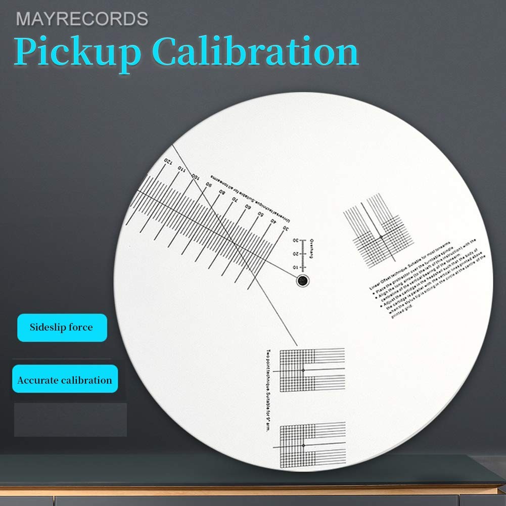 Turntable Cartridge Alignment Protractor Mat Anti-sliding LP Vinyl Record Pic...