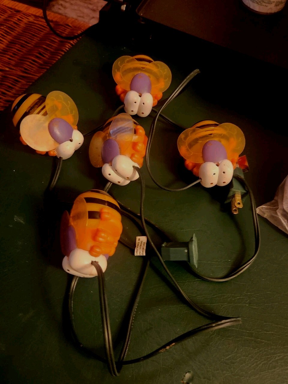 Lights String Of Blinking Bumblebee Lights 72 Inches Long Tested Works Great