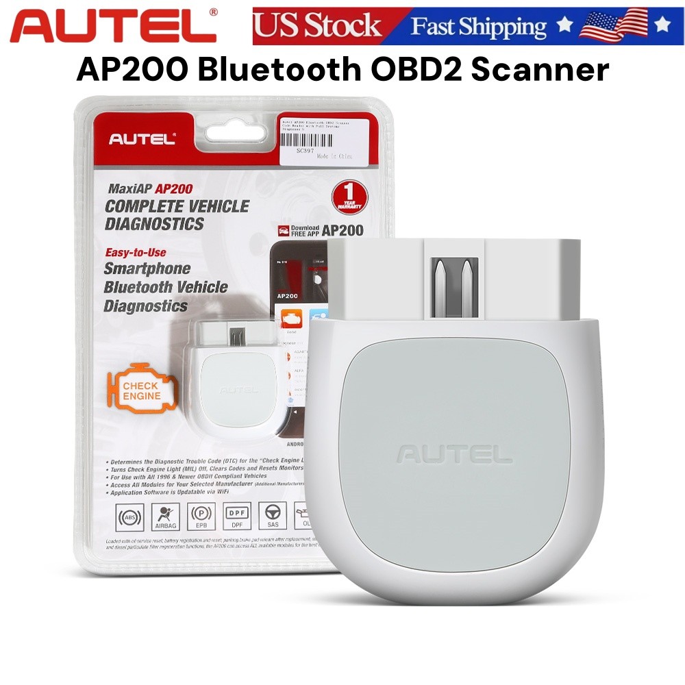 Autel MaxiAP AP200 Bluetooth OBD2 Code Reader with Full System Diagnoses Scanner