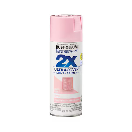 Rust-Oleum 334028 General Purpose Spray Paint, Candy Pink, Gloss, Solvent, 12 Oz