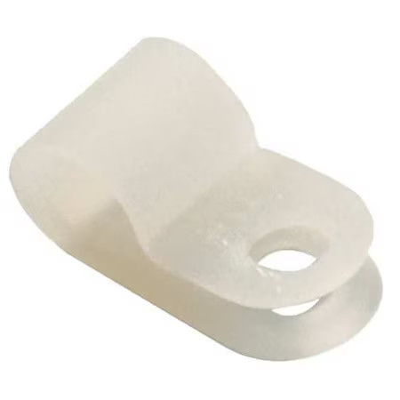 Zoro Select 22Cc50d0562 Cable Clamp, Nylon, 9/16 In Bundle Dia., Natural, 25