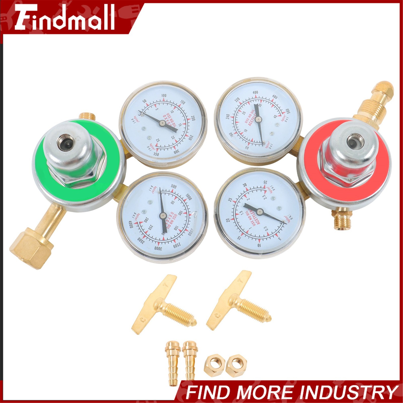 Acetylene Oxygen Gas Welding Regulator Pressure Gauge Fit Solid Brass Set