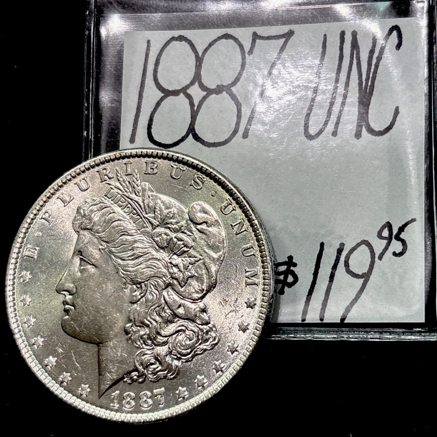 1887 Morgan Silver Dollar (UNC) Uncirculated Condition! ENN Coins