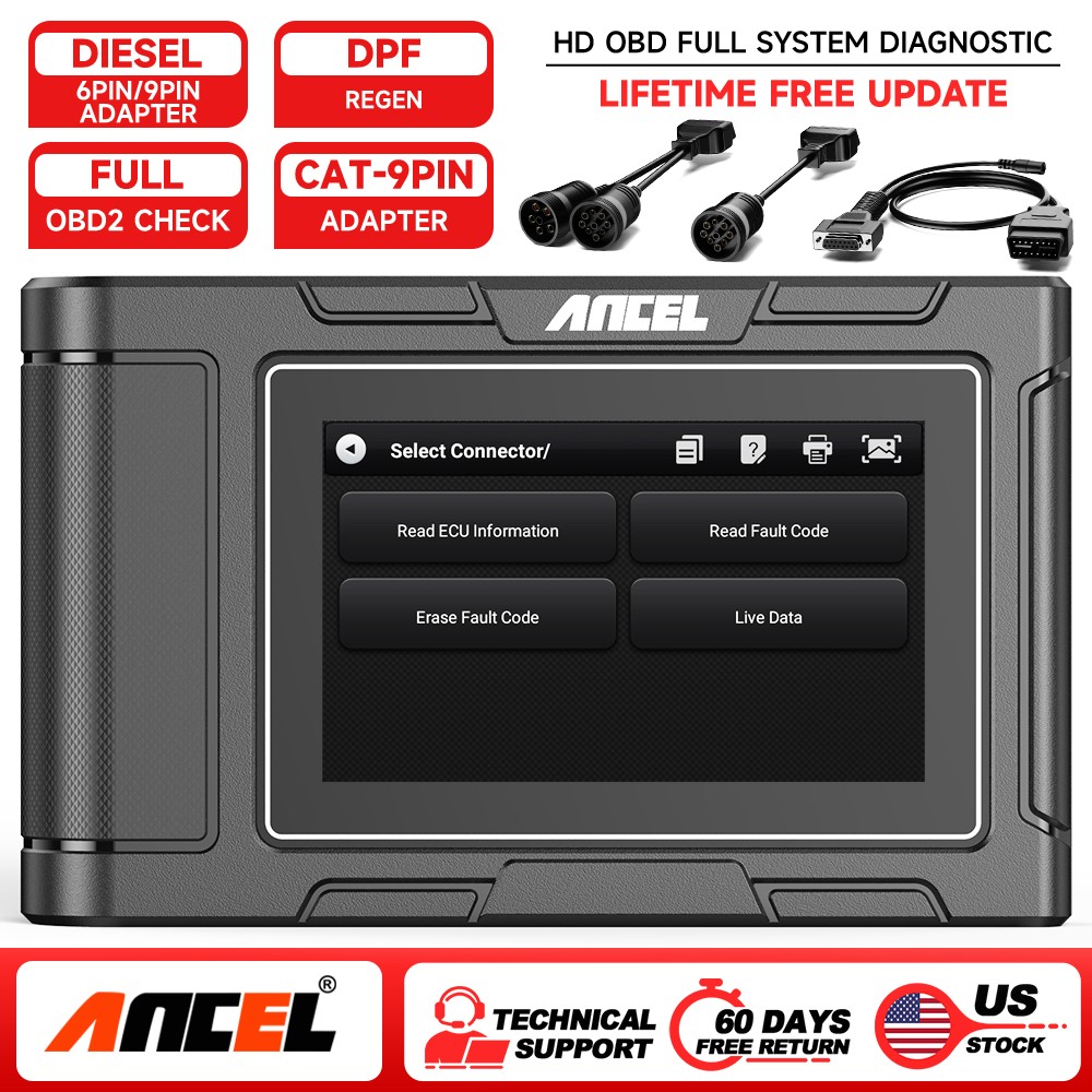 ANCEL HD3300 PRO DPF Regen Heavy Duty Truck Scanner Diagnostic Tool ABS Reset