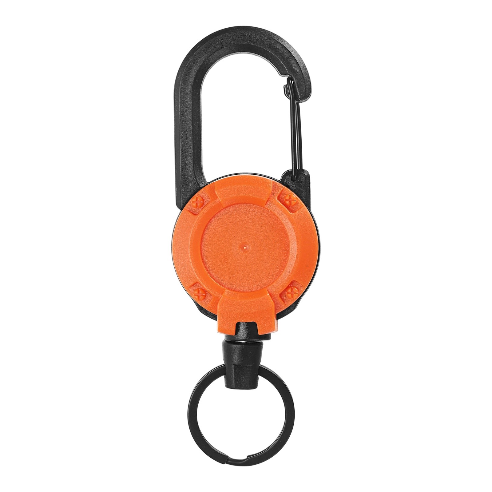 Retractable Keychain Heavy Duty Retractable ID Badge Holder Orange