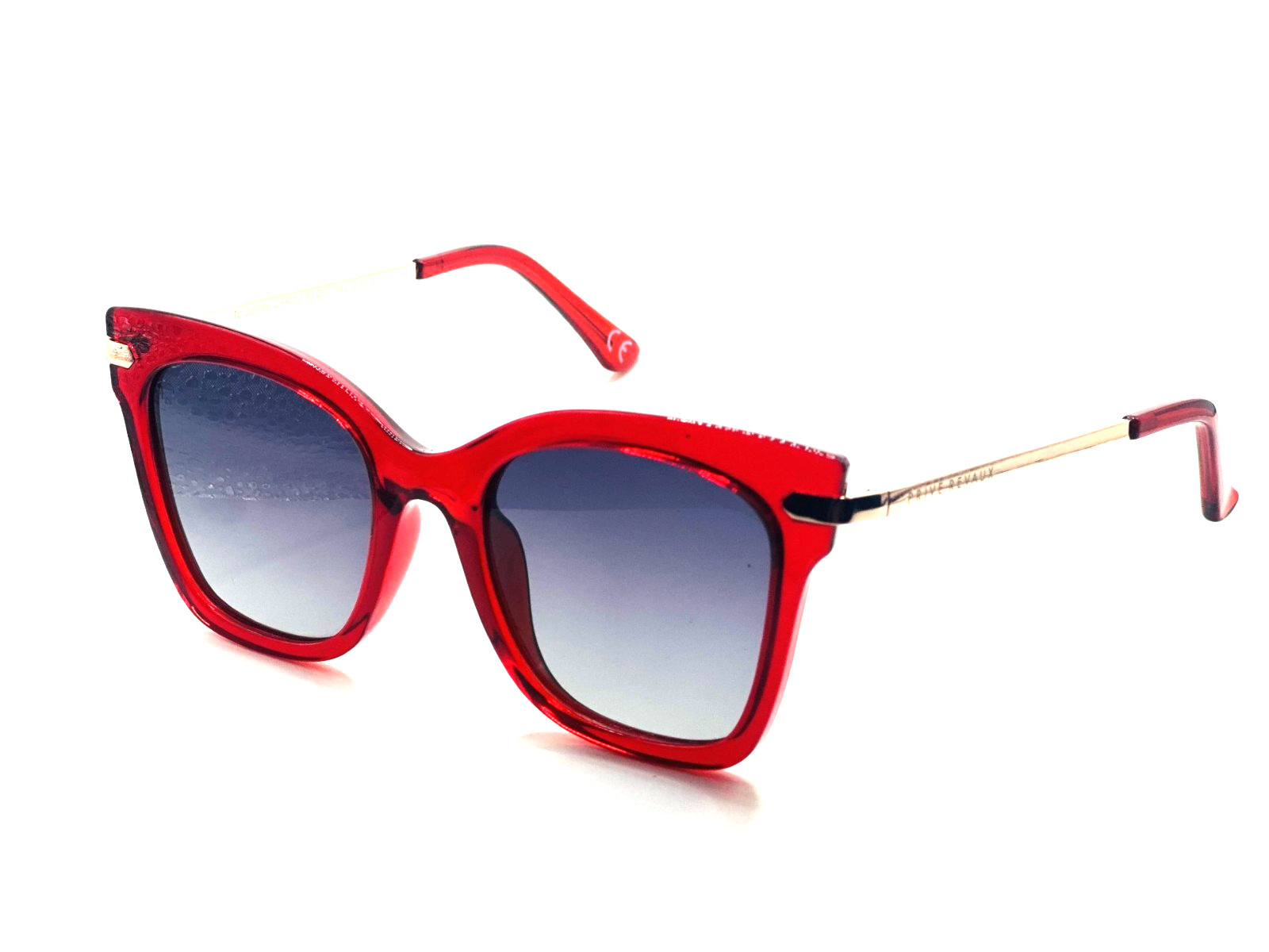 PRIVE REVAUX TO COLLINS C9AWJ Red Women Cat Eye Sunglasses 52mm 20 140