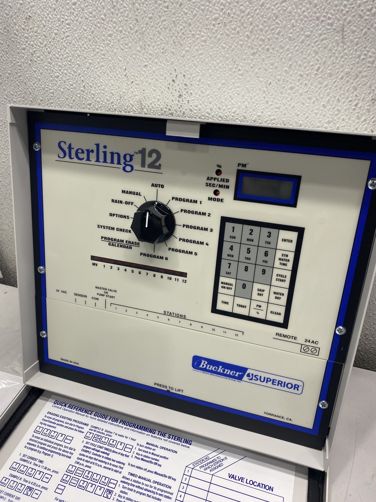 Superior Controls Sterling Irrigation and Sprinkling System Controller Model 12