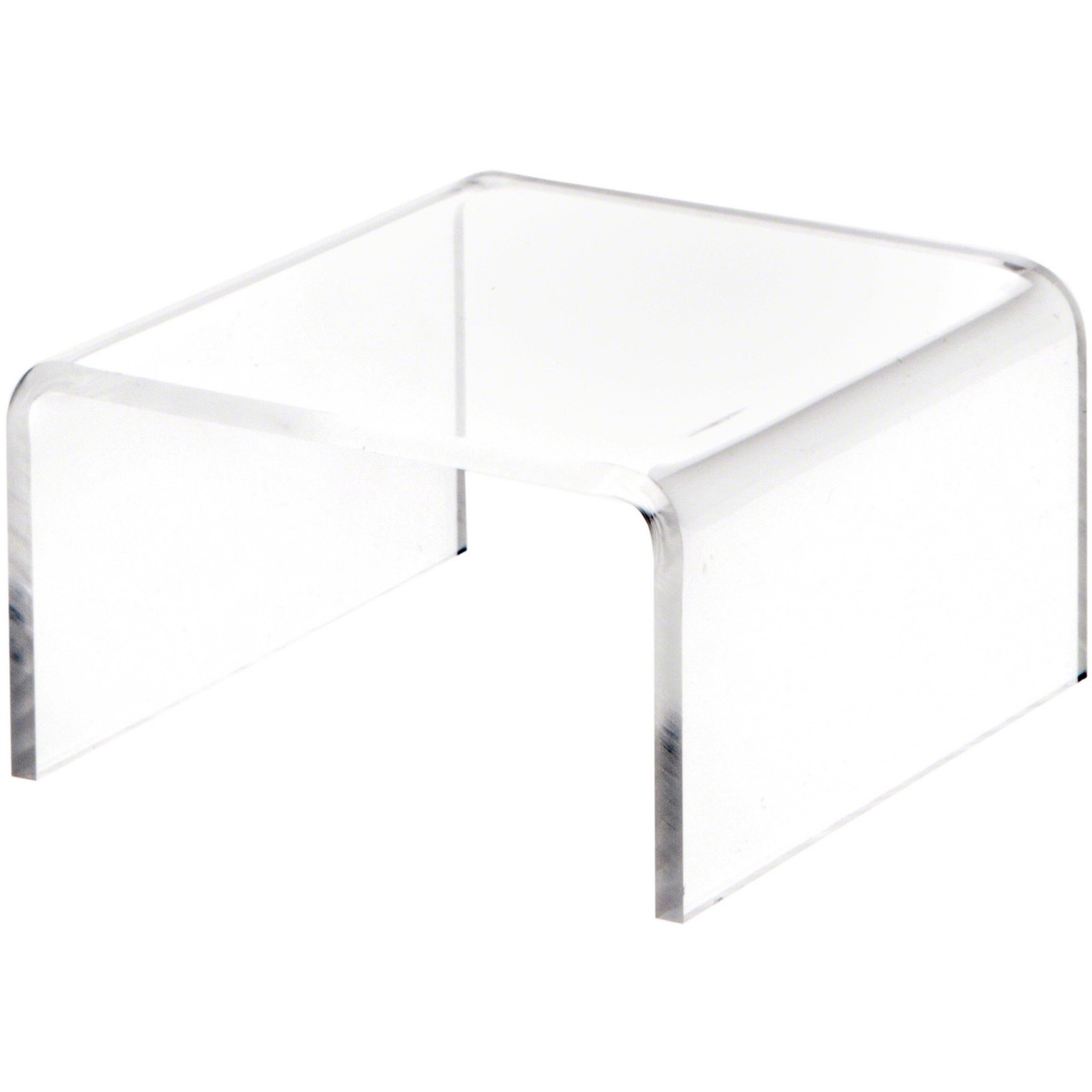 Plymor Clear Acrylic Short Square Display Riser, 1.5" H x 3" W x 3" D