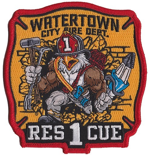 Watertown, NY Rescue 1  Eagle with Jaws Fire Patch NEW