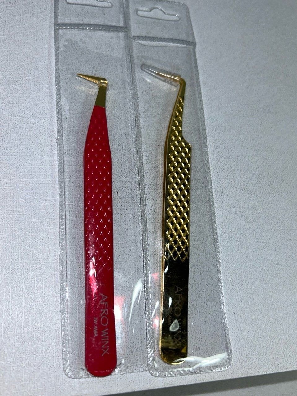 2 New Afro Winx Eyelash Extension Tweezers with Grip Volume and Isolation