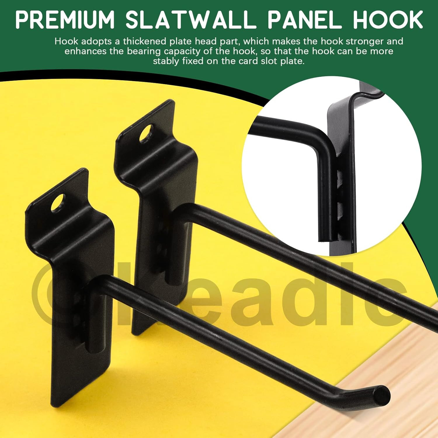 20Pcs 2” Slatwall Hooks Set Heavy Duty Slat Wall Shelf Brackets Hanging Hook Peg