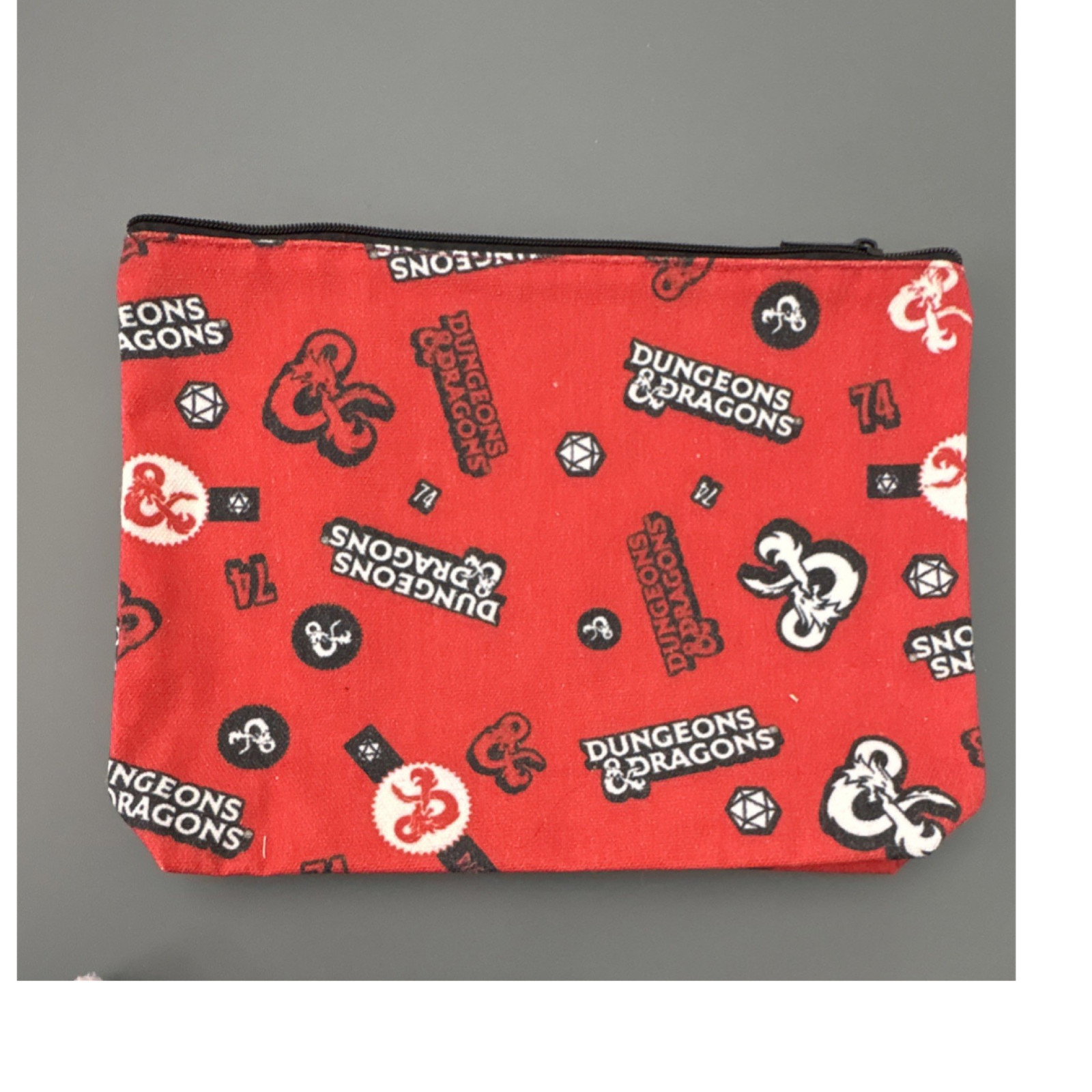 Dungeons & Dragons D&D Red Dice Bag Zippered D20 RPG Accessory Pouch Official