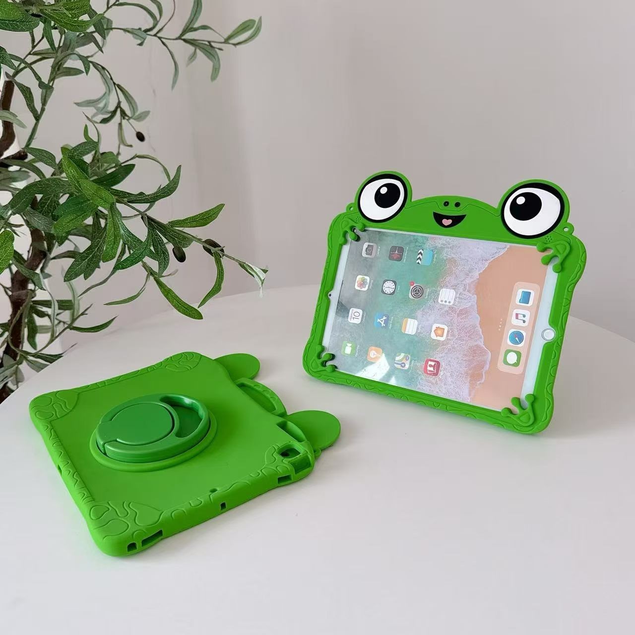For iPad 11th A16 10th 9 8 7 mini 7 6 5 Air 11 Pro 11 little frog Kid Stand Case