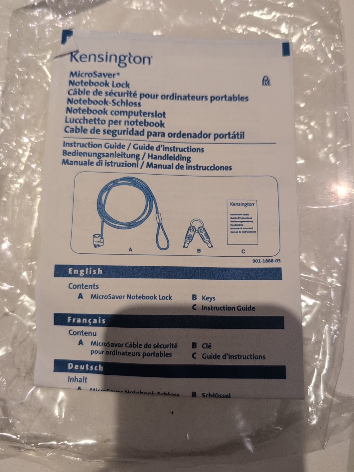 Kensington Master Keyed MicroSaver Security Cable & MacBook Pro Ledge