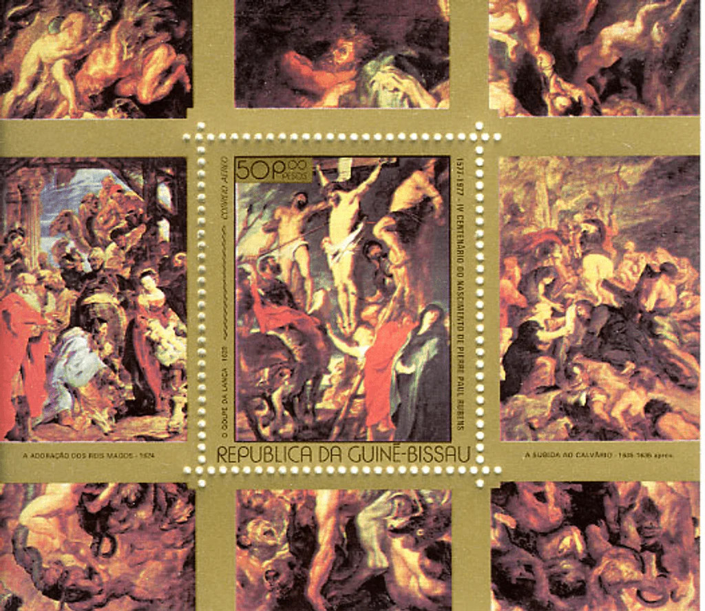 Guinea-Bissau Stamps 1977 Imperforated Ruben Paintings Block N° 447 - 452 BL